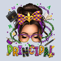 Mardi Gras Principal Caucasian Messy Bun Premium Sweatshirt | Teevron