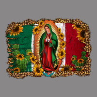 Our Lady Of Guadalupe Mexican Flag Background Vintage Tee | Teevron
