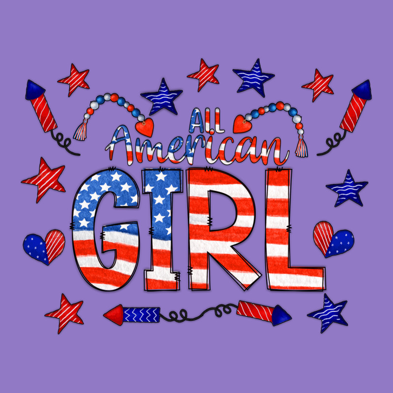 All American Girl Doodle Letters Urban Hoodie by CowCowDesign | Teevron