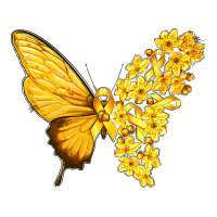 flowers and childhood cancer ribbon butterfly | Teevron