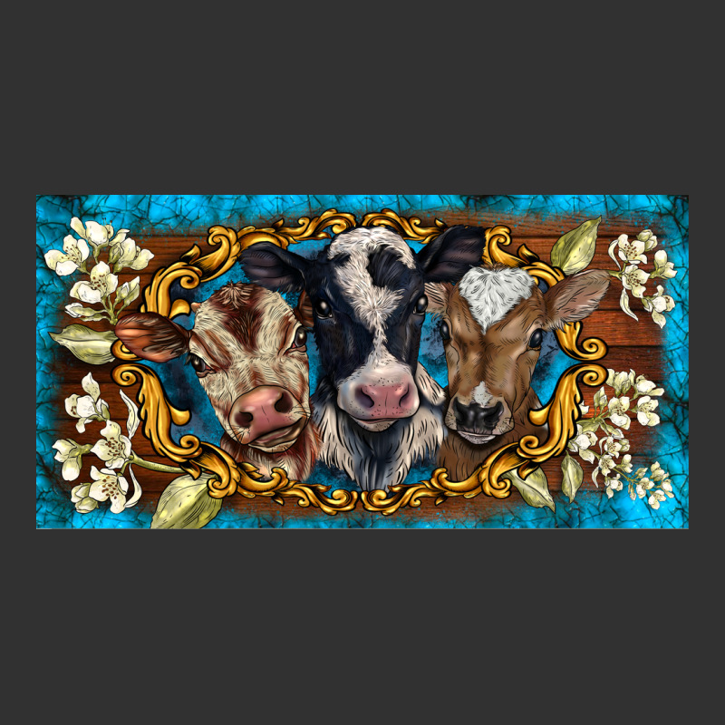 Western Cow Turquoise’s White Flowers License Plate Template Urban Heavy Tee by BarkalooDesign | Teevron