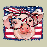 American Flag Pig Heavy Core Tee | Teevron