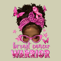 Afro Messy Bun Breast Cancer Warrior Heavy Core Tee | Teevron
