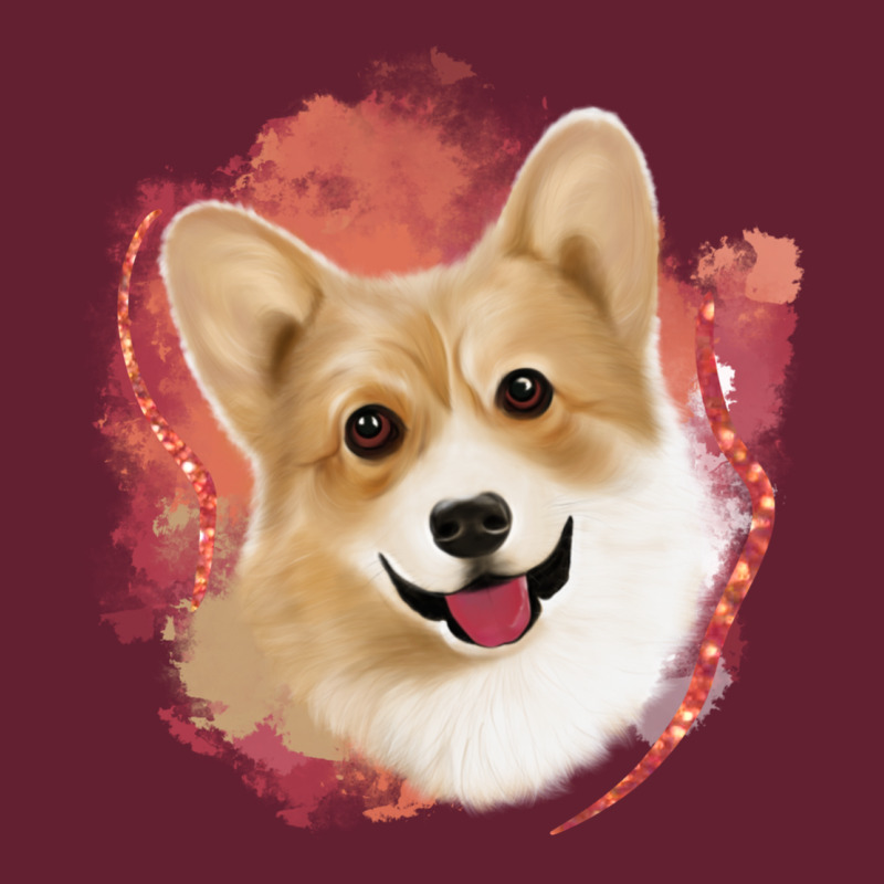 Corgi Peach Watercolor Background Classic Tee by Jasminsmagicworld | Teevron