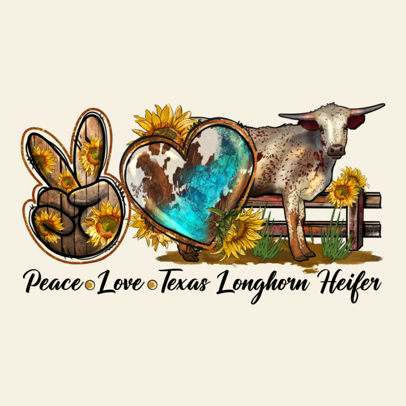 Peace Love Longhorn Heifer Vintage Tee by LillyAllenDesigns | Teevron