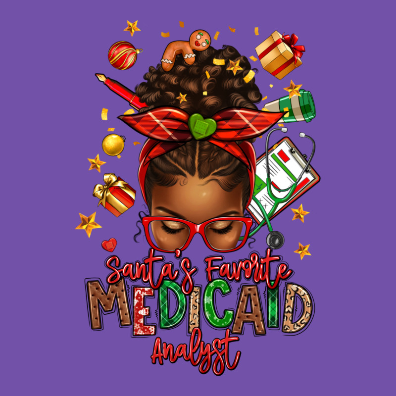 Santa's Favorite Medicaid Analyst Afro Messy Bun Premium Sweatshirt by texasbilliewilder | Teevron