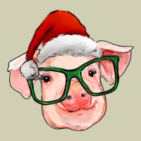 Christmas Pig With Santa Claus Hat Heavy Core Tee | Teevron