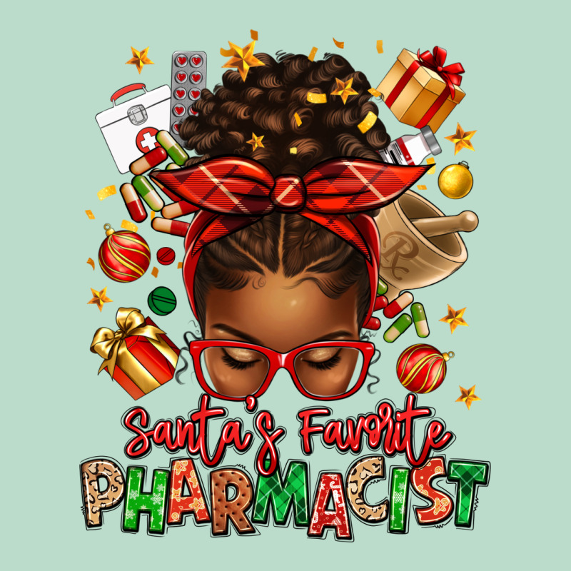 Santas Favorite Pharmacist Afro Messy Bun Premium Hoodie by texasbilliewilder | Teevron