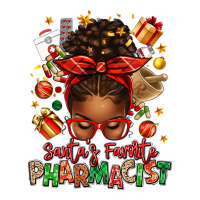 santas favorite pharmacist afro messy bun | Teevron