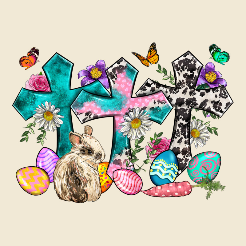 Western Rabbit With Cross And Flowers Premium Tee by Neo Western | Teevron
