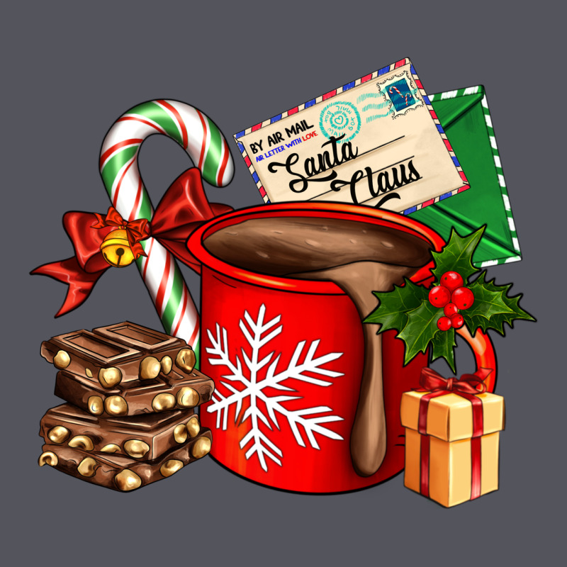 Christmas Hot Chocolate Cup With Gift And Letters Vintage Hoodie by AdoDesignShop | Teevron