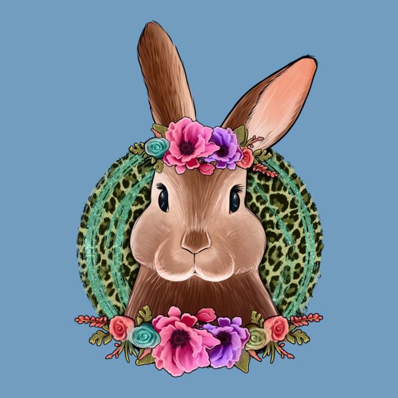 Western Leopard And Flowers Easter Bunny Urban Heavy Tee by Jasminsmagicworld | Teevron