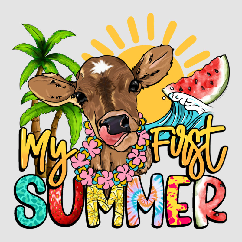 My First Summer Baby Cow Premium Sweatshirt by NancyCooperArtShop | Teevron