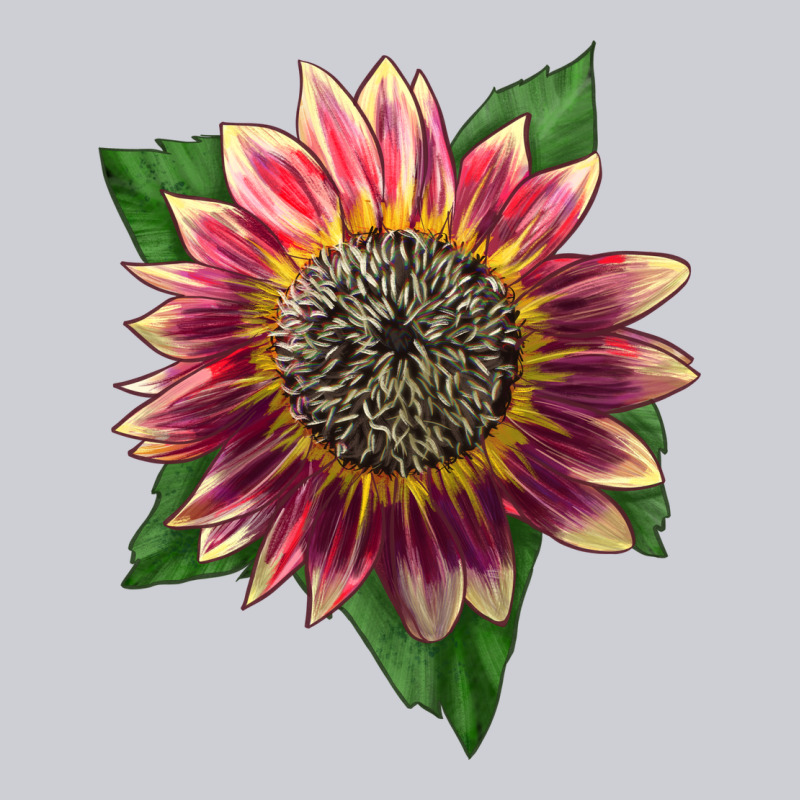 Crimson Blaze Sunflower Heavyweight Sweatshirt by LillyAllenDesigns | Teevron