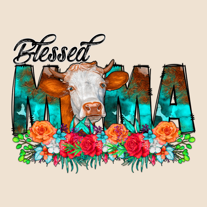 Blessed Mama Flowers Cow Urban Hoodie by CowCowDesign | Teevron