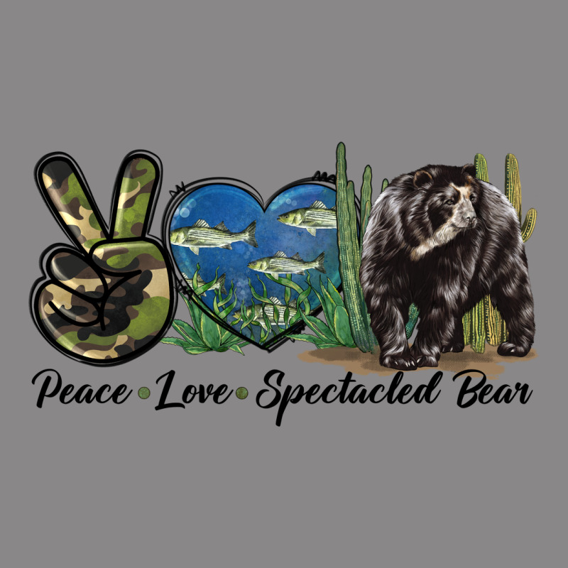 Peace Love Spectacled Bear Vintage Tee by LillyAllenDesigns | Teevron