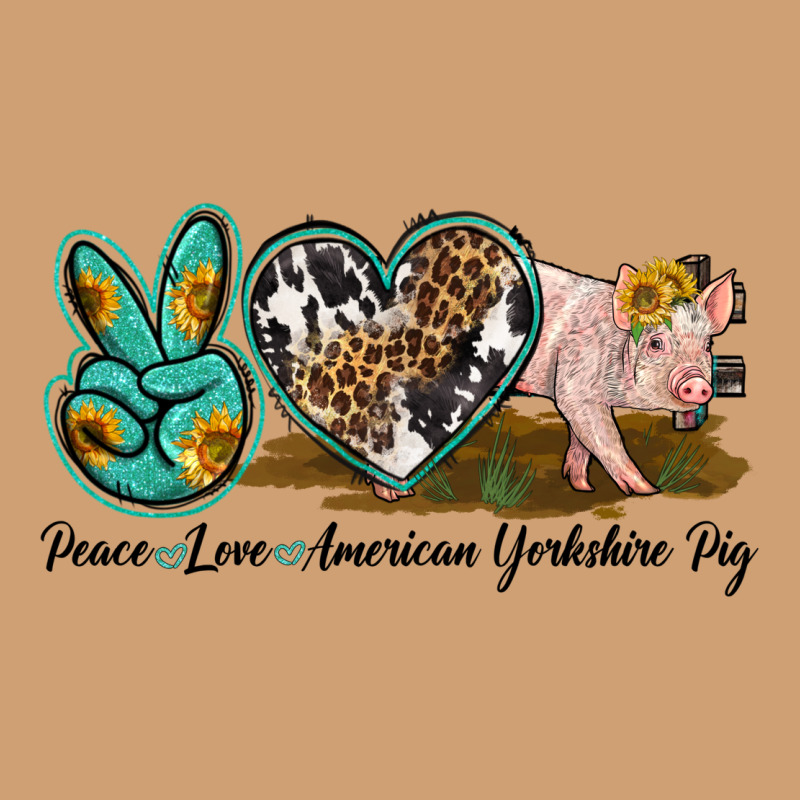 Peace Love Yorkshire Pig Vintage Tee by LillyAllenDesigns | Teevron