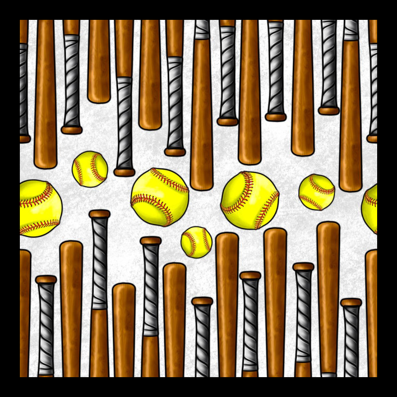 Softball Bat Seamless Pattern Zipper Hoodie by BundleAndBundleShop | Teevron