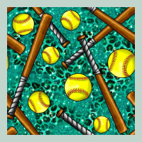 Softball Bat With Leopard And Glitter Seamless Pattern Zipper Hoodie | Teevron