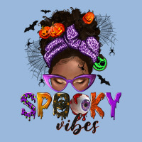 Spooky Vibes Afro Messy Bun Premium Hoodie | Teevron