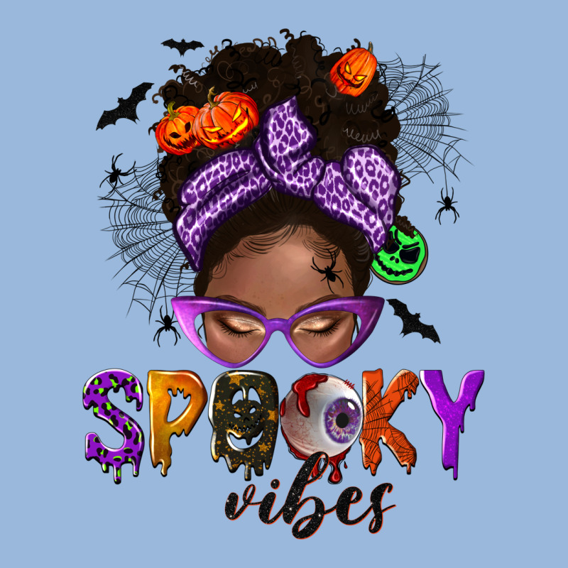 Spooky Vibes Afro Messy Bun Premium Hoodie by NancyCooperArtShop | Teevron