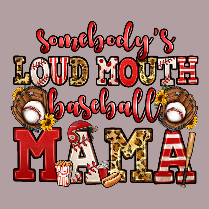 Somebody's Loud Mouth Baseball Mama Vintage Hoodie by Jasminsmagicworld | Teevron