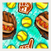 Softball Glove And Hotdog Seamless Pattern Zipper Hoodie | Teevron
