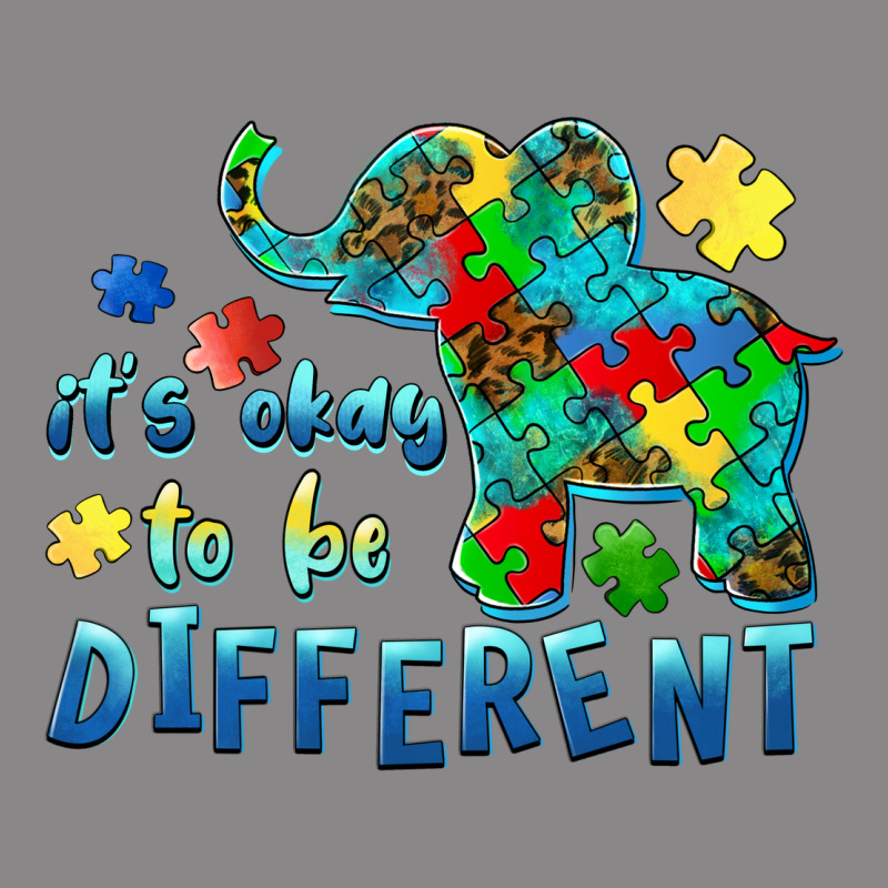 It's Okay To Be Different Elephant Autism Awareness Vintage Tee by BarkalooDesign | Teevron