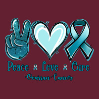 Peace Love Cure Ovarian Cancer Classic Tee | Teevron