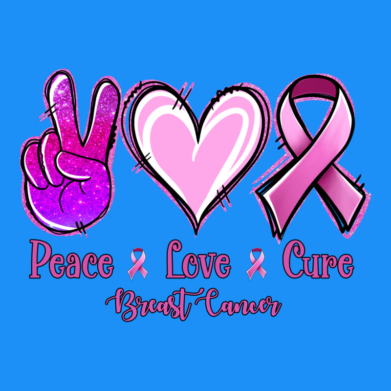 Peace Love Cure Breast Cancer Classic Tee by Jasminsmagicworld | Teevron