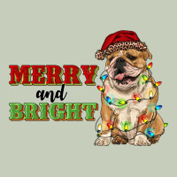 Merry And Bright English Bulldog Ladies Tee | Teevron