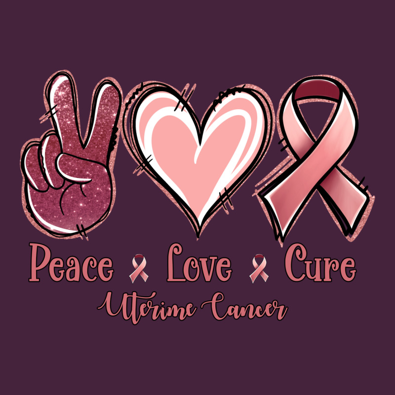 Peace Love Cure Uterine Cancer Classic Tee by Jasminsmagicworld | Teevron