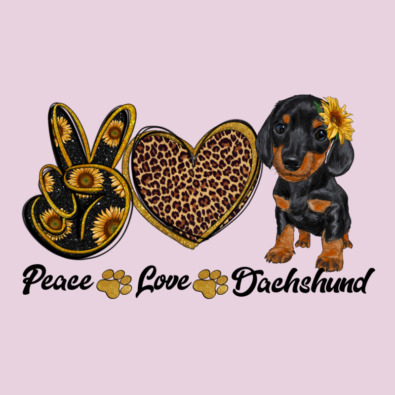 Peace Love Dachshund Ladies Tee by RanaPortraitStore | Teevron