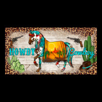 Western Howdy Cowboy Horse Sunset Weapon Cactus Leopard  License Plate Urban Heavy Tee | Teevron