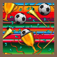 Soccer Winner Cup And Vuvuzela With Serape Seamless Pattern Zipper Hoodie | Teevron