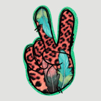 Feather Pink Leopard Peace Sign Classic Tee | Teevron