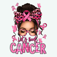 Lets Beat Cancer Afro Messy Bun Premium Hoodie | Teevron