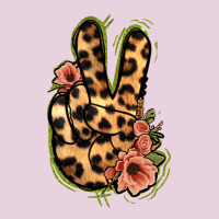 Leopard Floral Peace Sign Classic Tee | Teevron