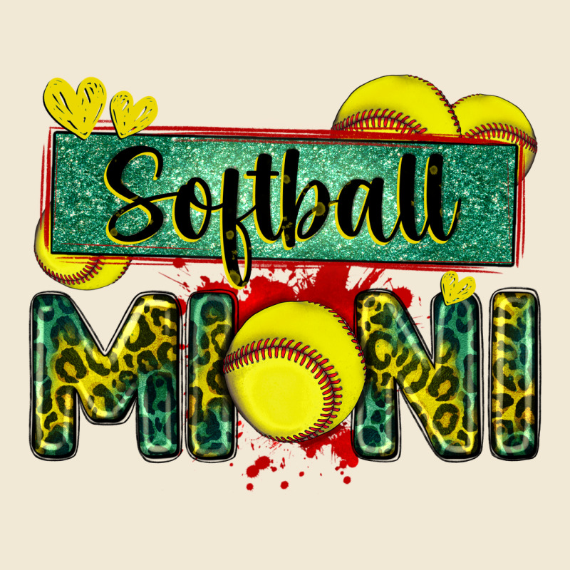 Softball Mini With Leopard Ladies Tee by Zillion Design Studio | Teevron