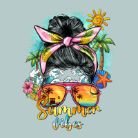 Summer Vibes Messy Bun Heavy Core Tee | Teevron