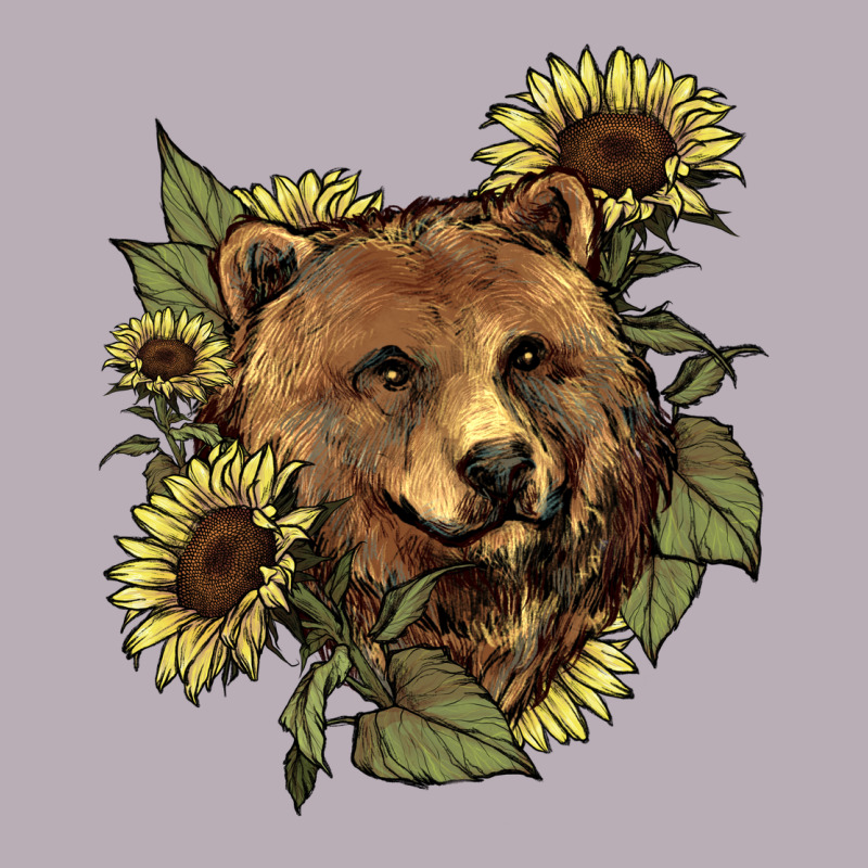 Bear Head Sunflowers Vintage Tee by NancyCooperArtShop | Teevron