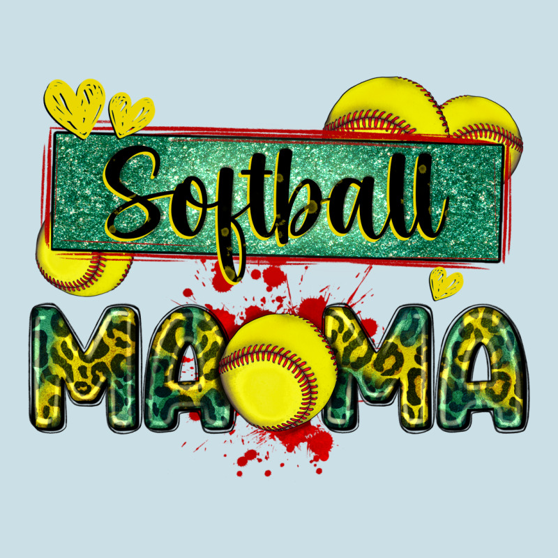 Softball Mama With Leopard Ladies Tee by Zillion Design Studio | Teevron