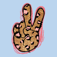 Gold Glitter Pink Leopard Peace Sign Classic Tee | Teevron