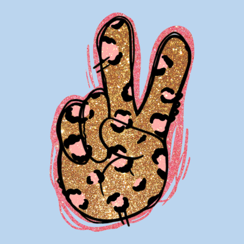 Gold Glitter Pink Leopard Peace Sign Classic Tee by Jasminsmagicworld | Teevron