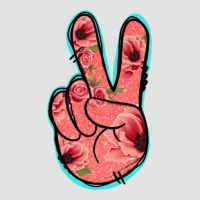 Pink Floral Glitter Peace Sign Classic Tee | Teevron