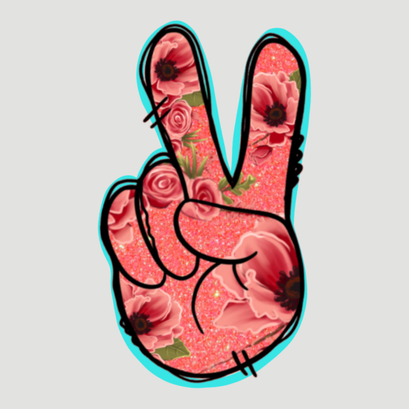 Pink Floral Glitter Peace Sign Classic Tee by Jasminsmagicworld | Teevron