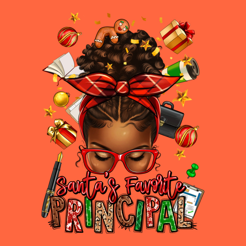 Santas Favorite Principal Afro Messy Bun Premium Hoodie by texasbilliewilder | Teevron