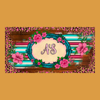 Preview Western Pink Flovers Leopard Serape   License Plate Template Urban Heavy Tee | Teevron