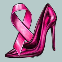 Breast Cancer Ribbon And Heels Heavy Core Tee | Teevron