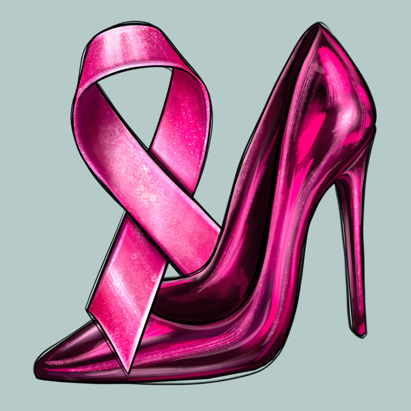 Breast Cancer Ribbon And Heels Heavy Core Tee by texasbilliewilder | Teevron